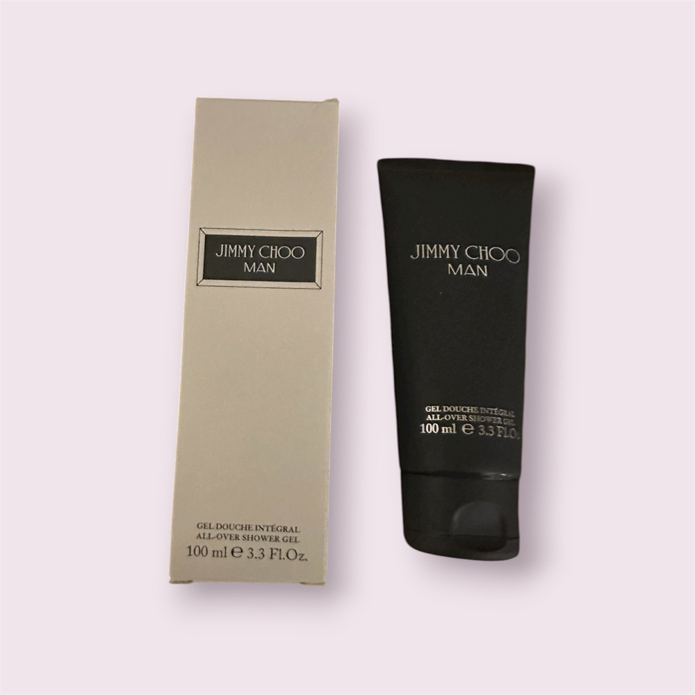 New Jimmy Choo Man Black and Cream Shower Gel.